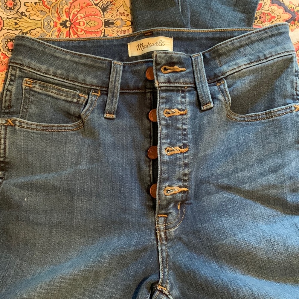 Madewell curvy road-tripper button fly jeans size 27